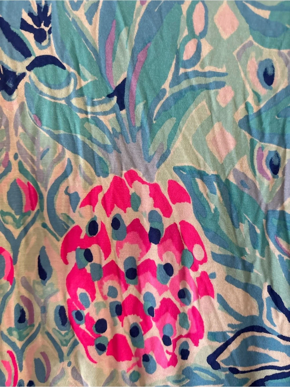 Lilly Pulitzer Multicolor Floral Scoop Neck Dress in Aqua, Pink & Blue